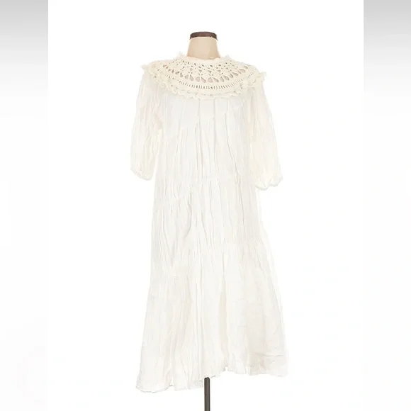 Sea New York Crochet Yoke Maxi Dress – Size L - Picture 7 of 13